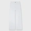 Column Patch Pocket Jean In White Stretch Denim