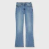 Flare Cropped 5-Pocket Jean In 7-Year Indigo Stretch Denim