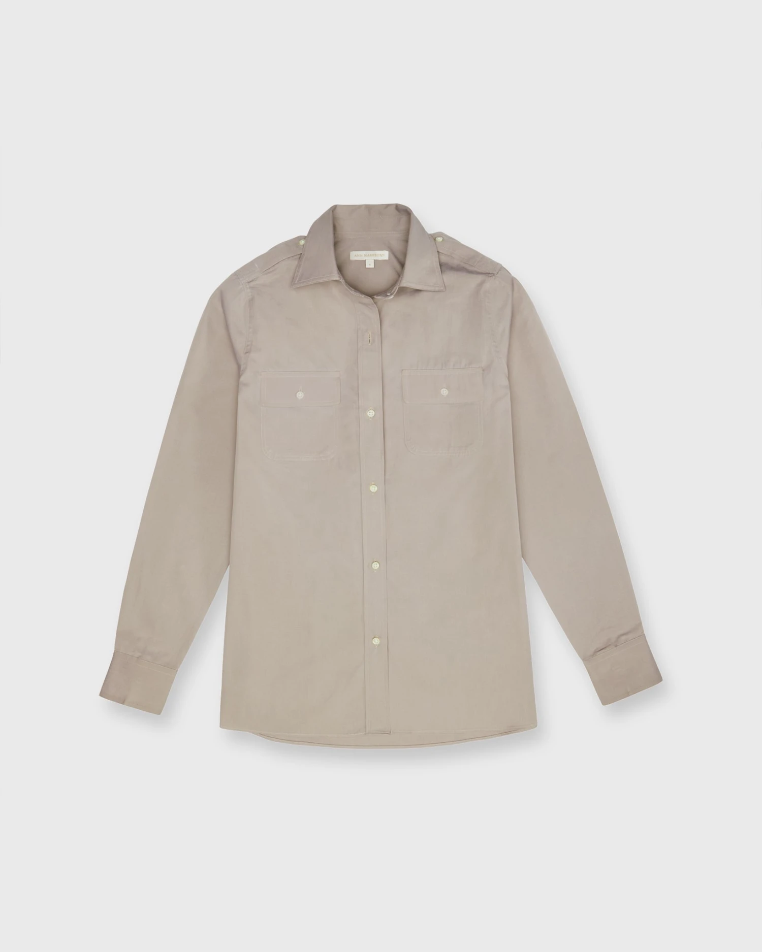 Safari Shirt In Taupe Poplin