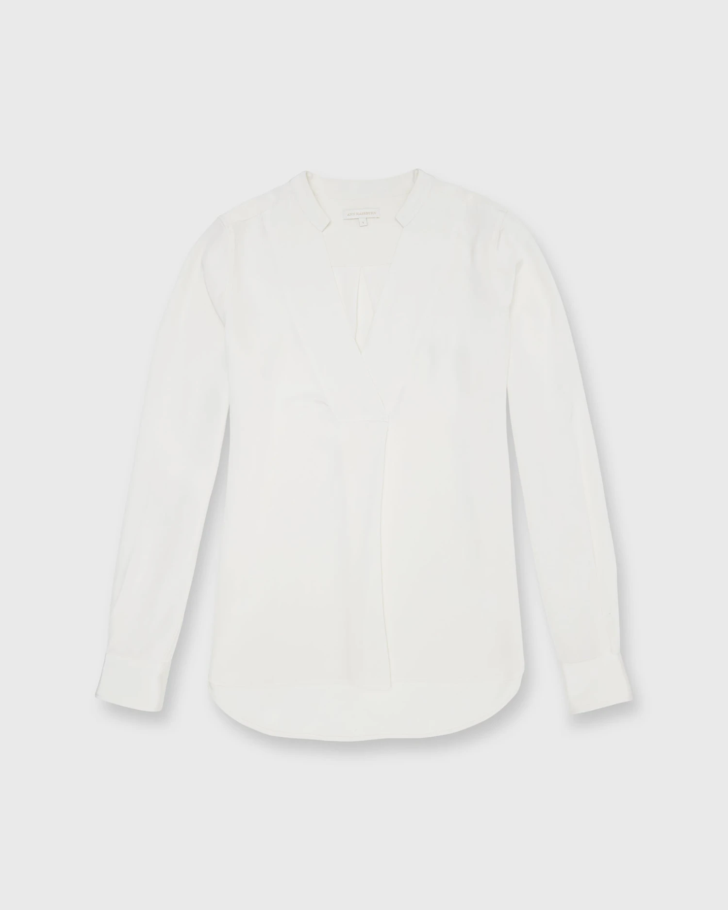 Nyala Blouse In Ivory Silk Crepe De Chine