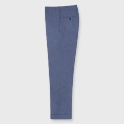 Dress Trouser In Blue Mix Plainweave
