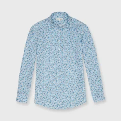 Tomboy Popover Shirt In Blue Multi Canyon Clover Liberty Fabric