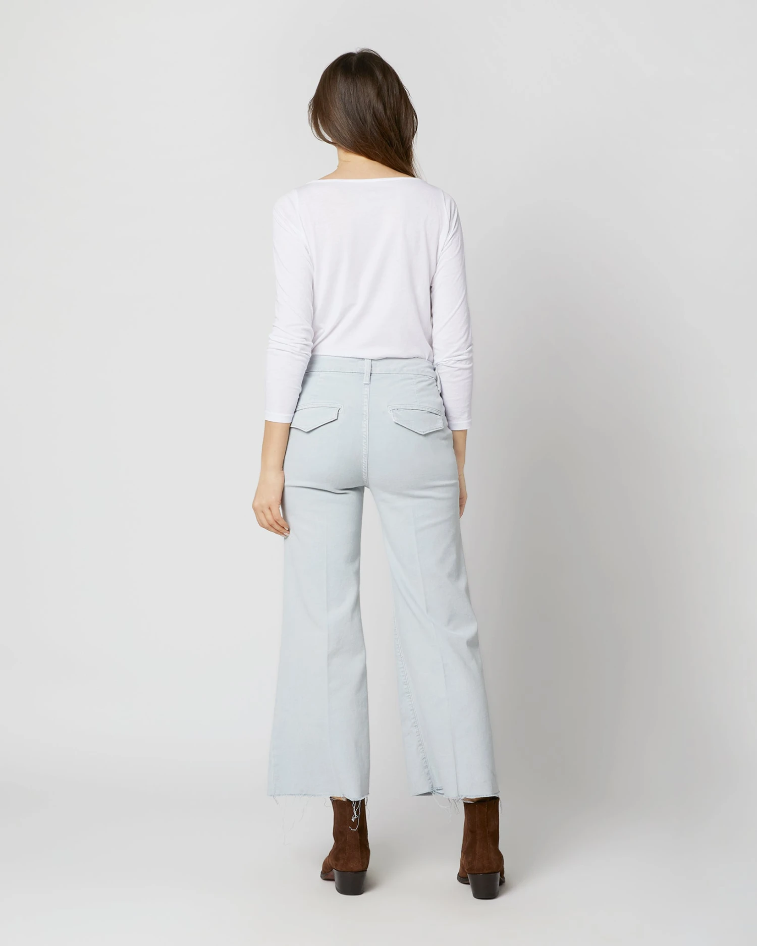 The Roller Crop Prep Fray Jean In Ballad Blue - Image 6