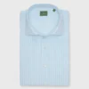 Spread Collar Sport Shirt In Seafoam/Sky Plaid Poplin