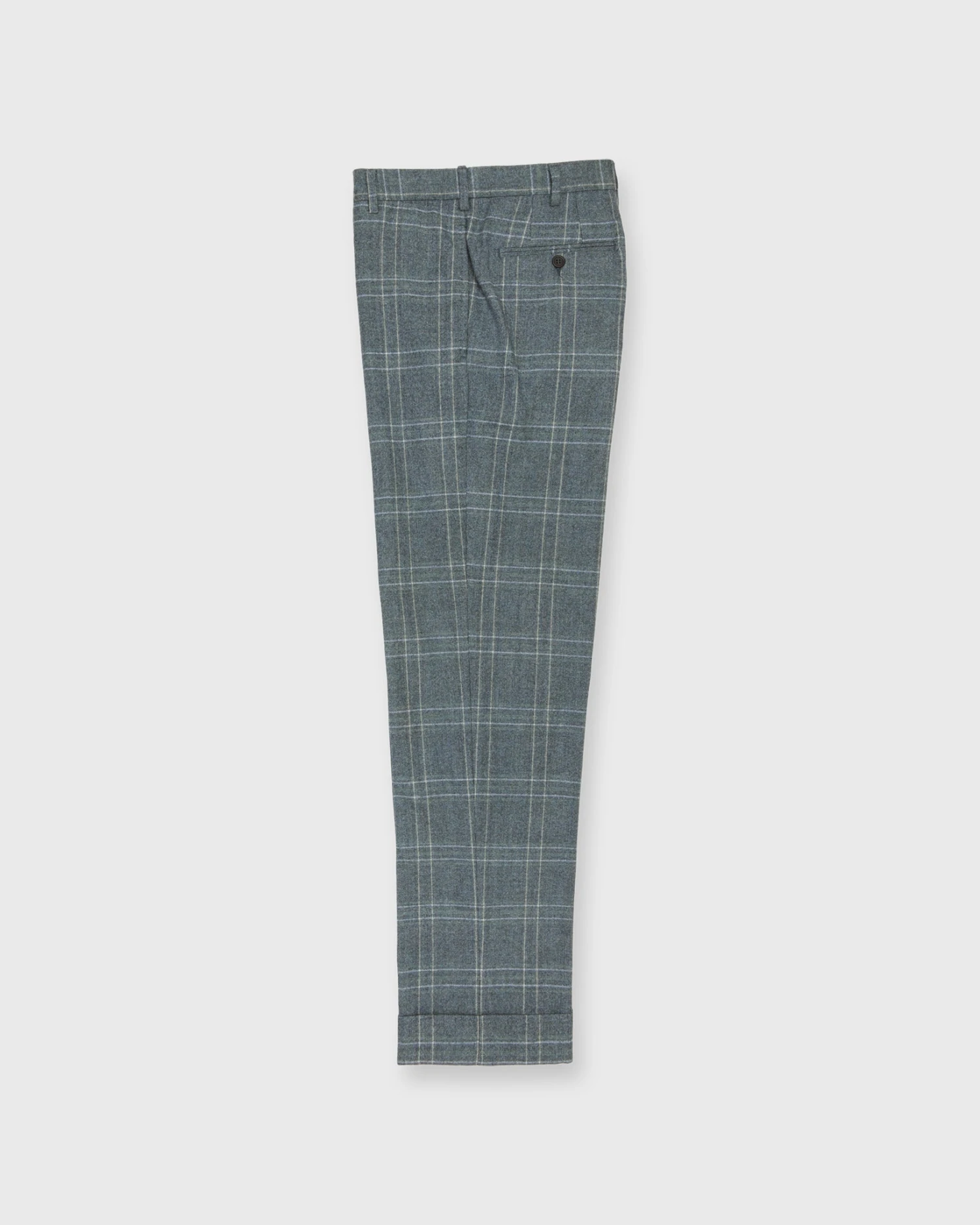 Dress Trouser In Grey/Lovat Mix Plaid Flannel