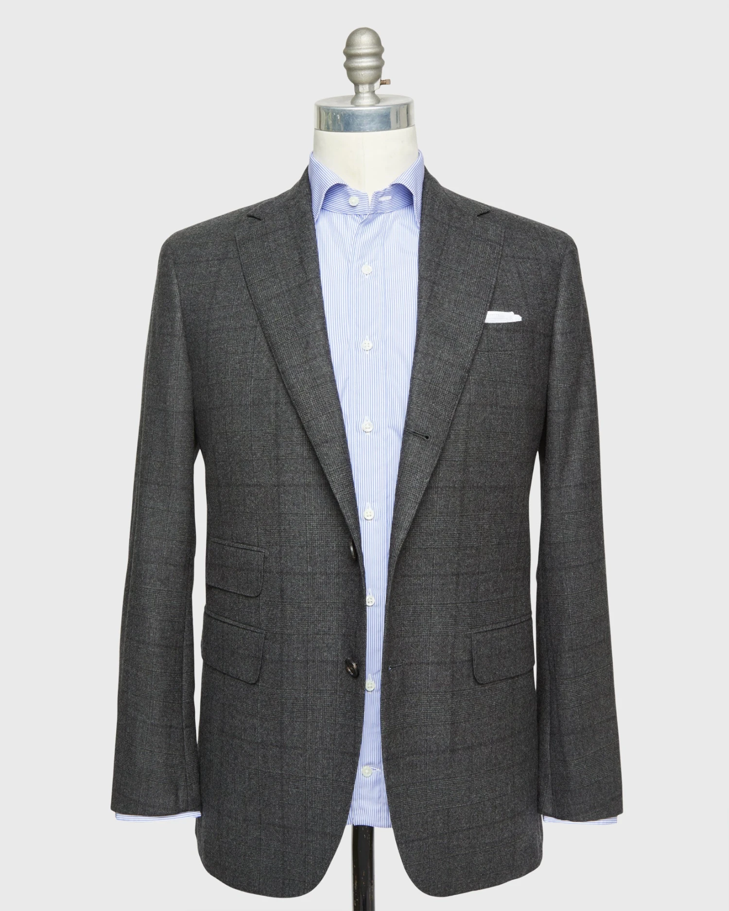 Virgil No. 2 Suit In Charcoal Glen Plaid Flannel - Image 3