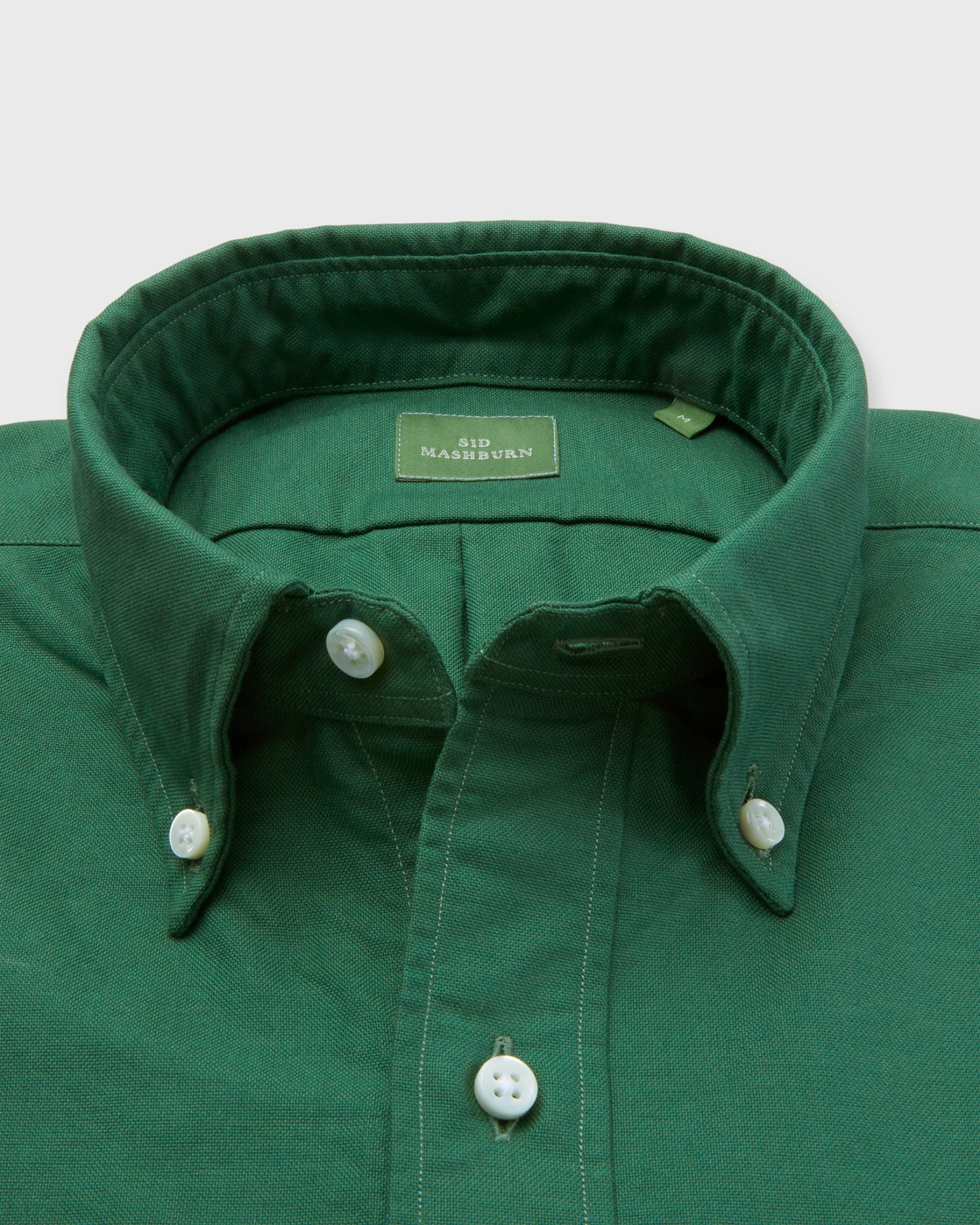 Button-Down Sport Shirt In Green Oxford - Image 2