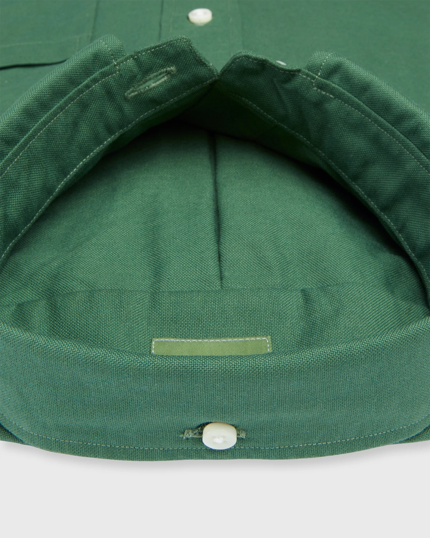 Button-Down Sport Shirt In Green Oxford - Image 3