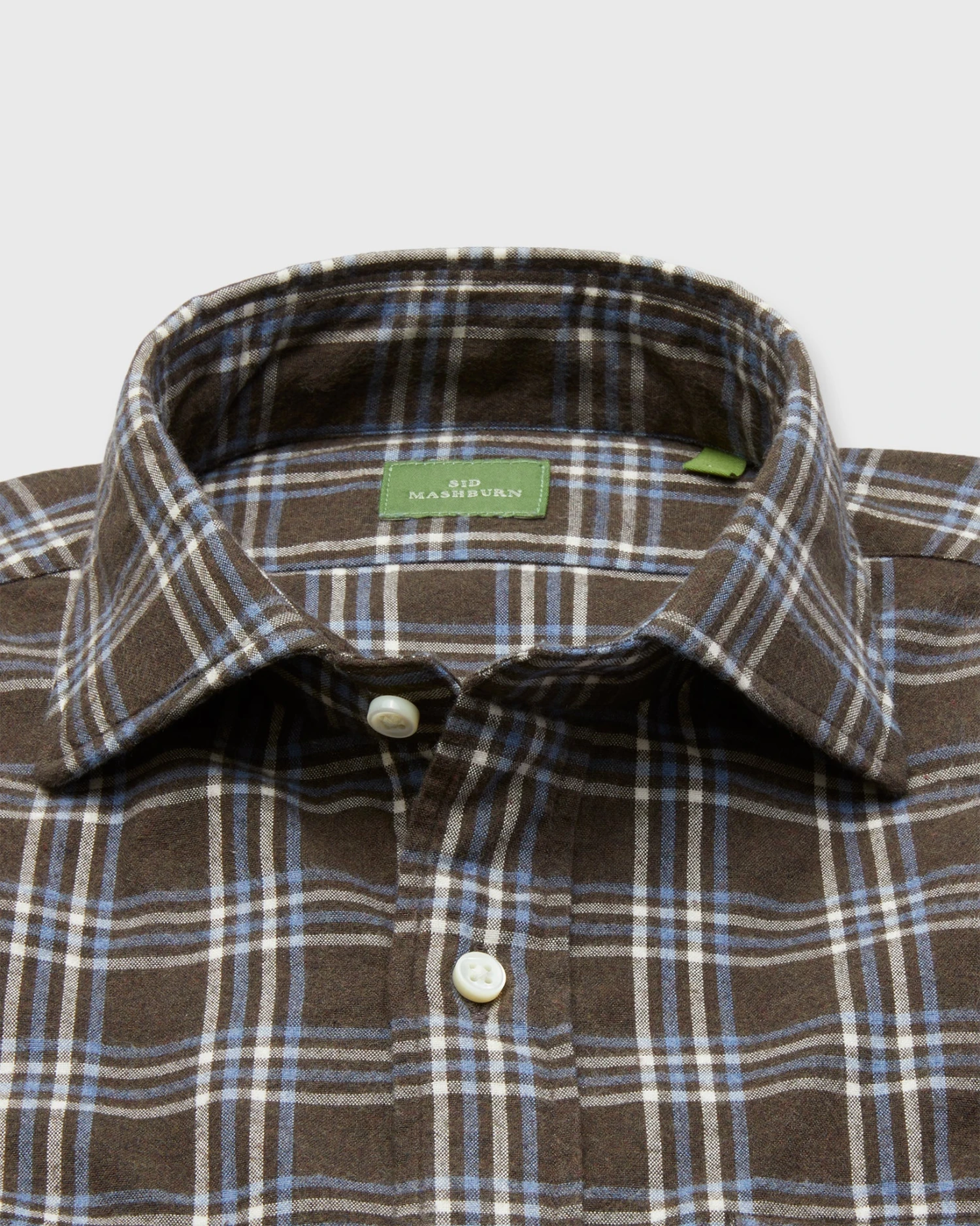 Work Shirt In Brown/Sky/Bone Plaid Brushed Plainweave - Image 3
