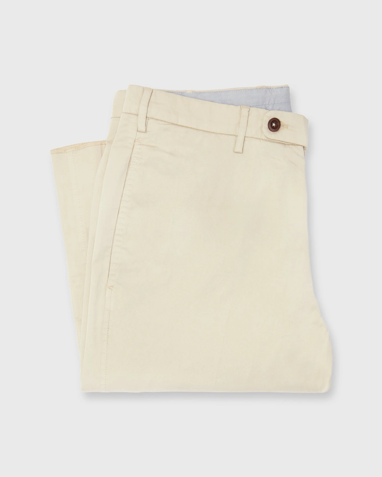 Garment-Dyed Sport Trouser In Sand Cotton/Silk Stretch Poplin - Image 2