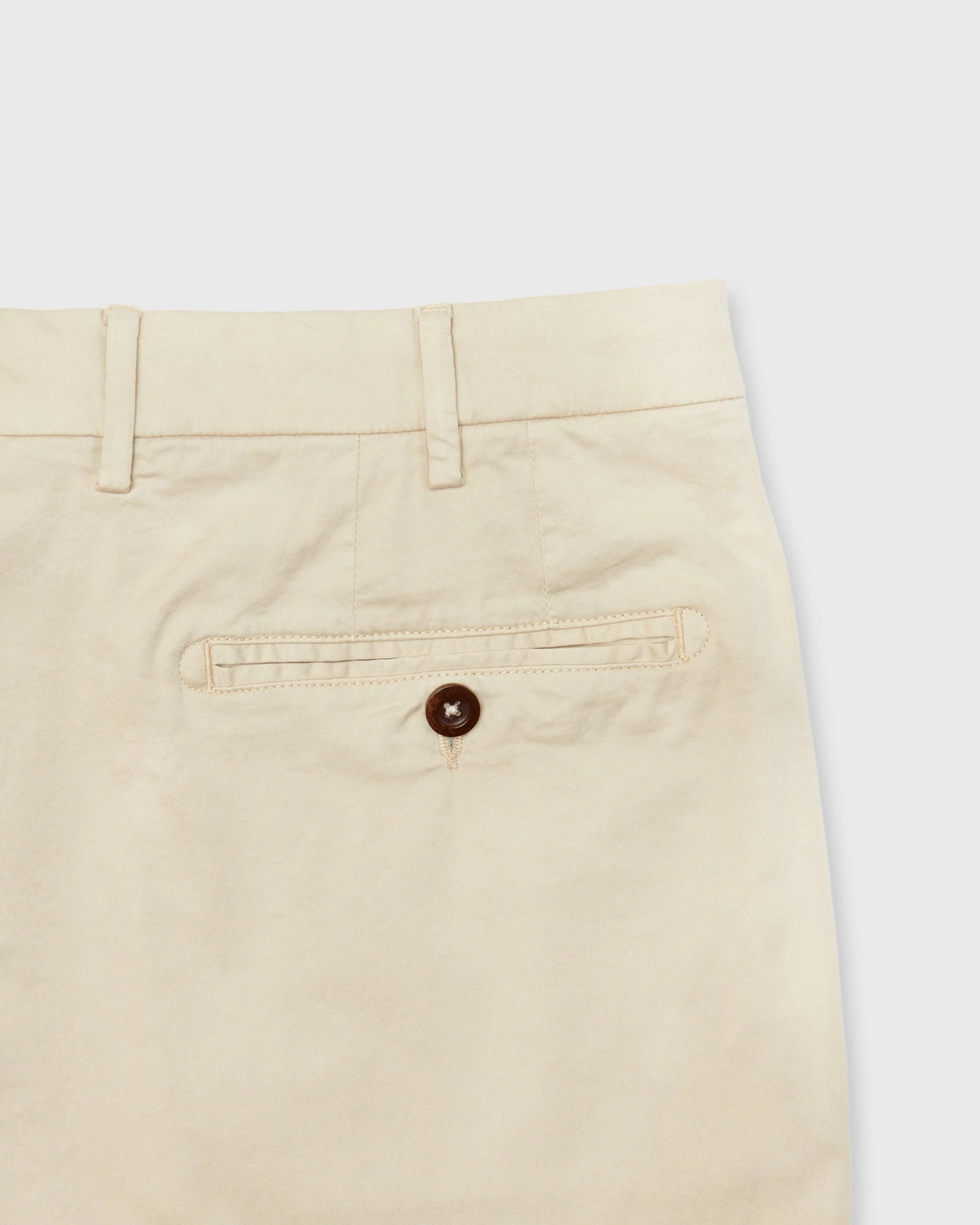 Garment-Dyed Sport Trouser In Sand Cotton/Silk Stretch Poplin - Image 3