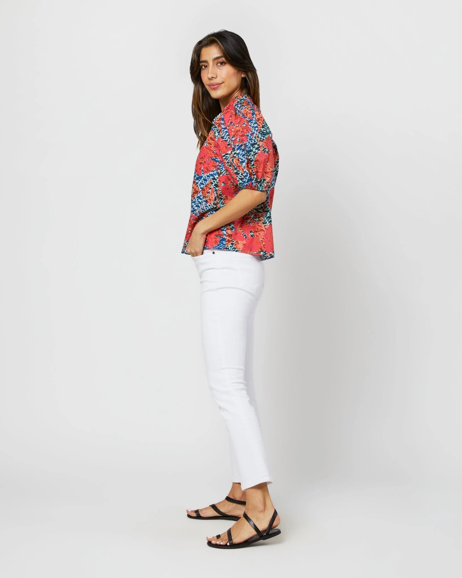 ULLA JOHNSON Tillie Top In Flamingo - Image 4
