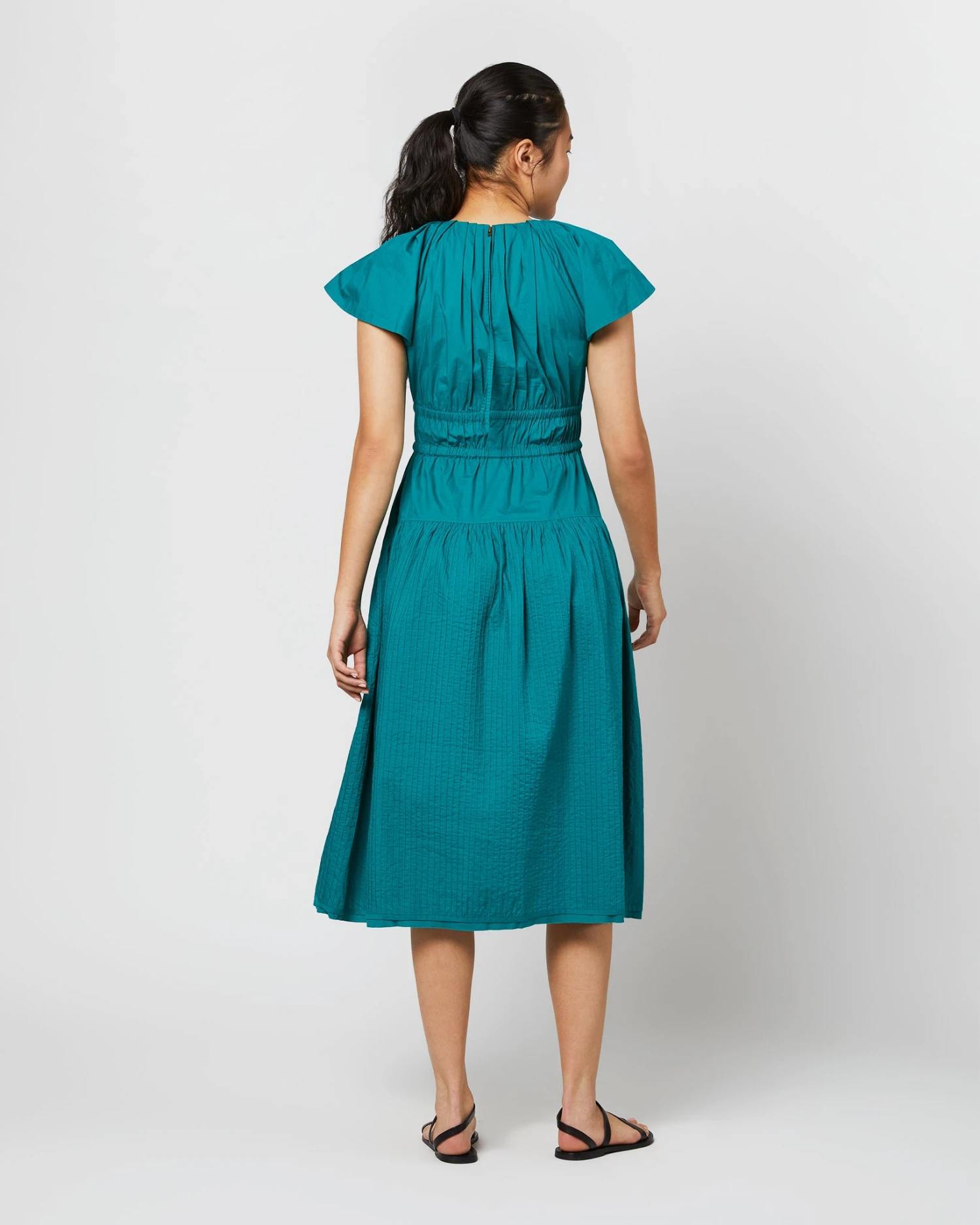 ULLA JOHNSON Darlene Dress In Verdigris - Image 4