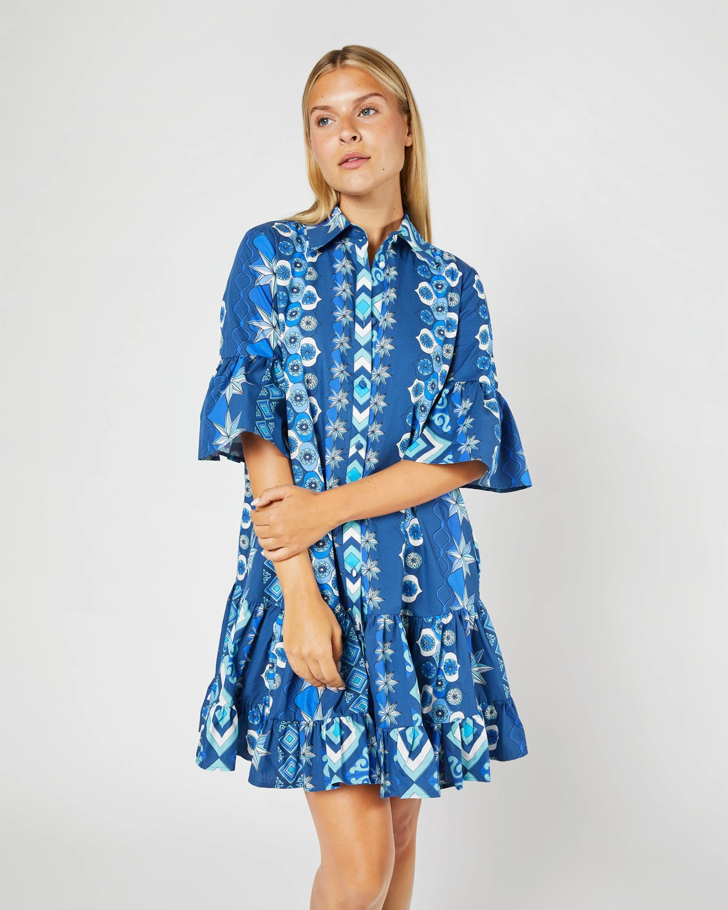 Choux Dress In Costiera Summer Popeline - Image 4