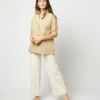 Soleil Shirt In Khaki Stretch Sateen