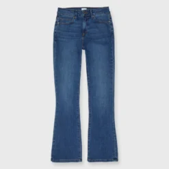 Flare Cropped 5-Pocket Jean In 5-Year Indigo Stretch Denim