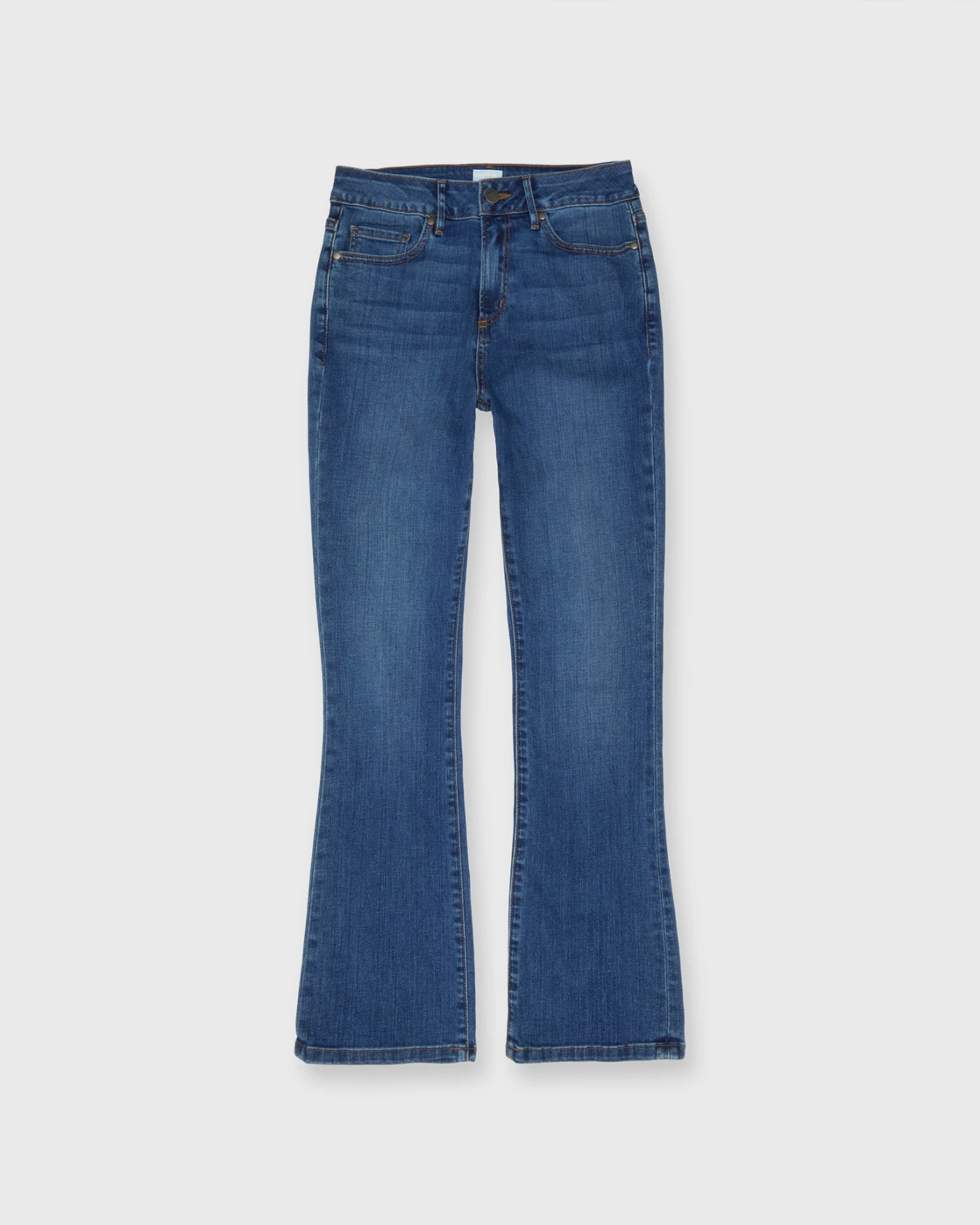 Flare Cropped 5-Pocket Jean In 5-Year Indigo Stretch Denim