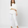 Hannah Blouse In Ivory Silk Crepe De Chine