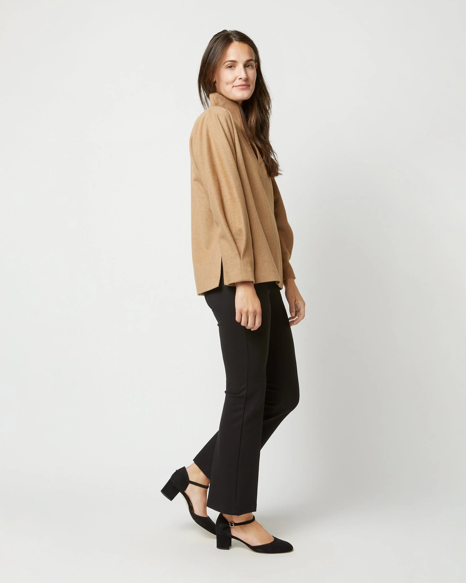 Violet Top In Camel Hair Flannel - Image 5