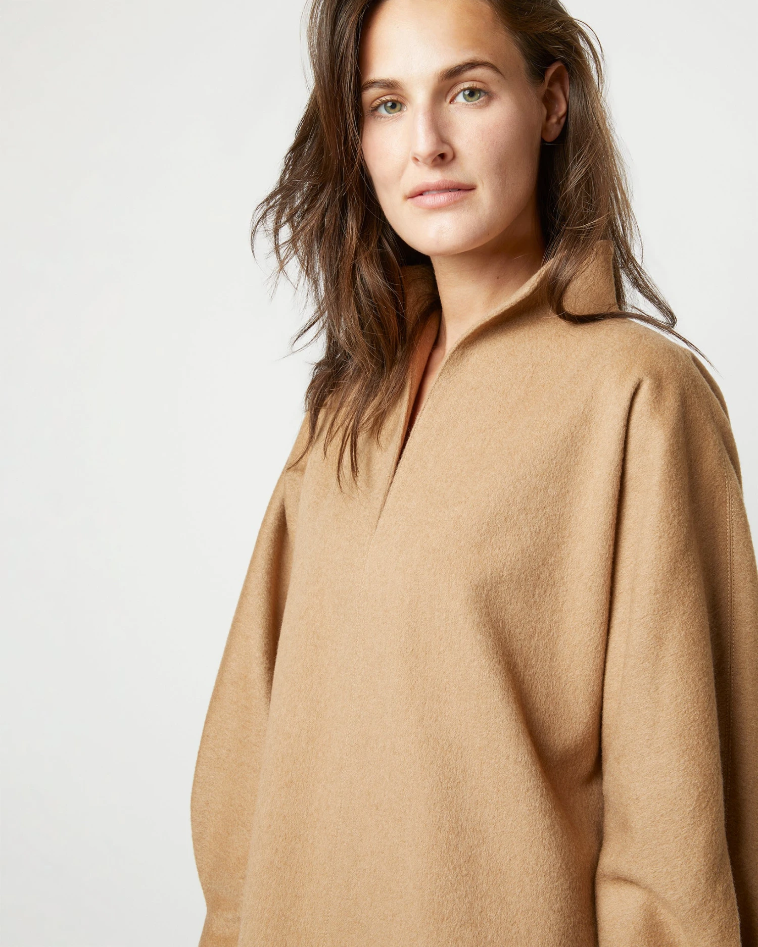 Violet Top In Camel Hair Flannel - Image 2