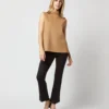 Sleeveless Ana Top In Camel Double-Faced Melton