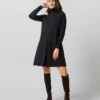 Fosette Dress In Navy Merino Wool