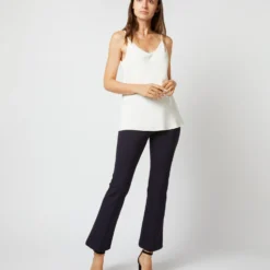 Camisole In Ivory Silk Crepe De Chine