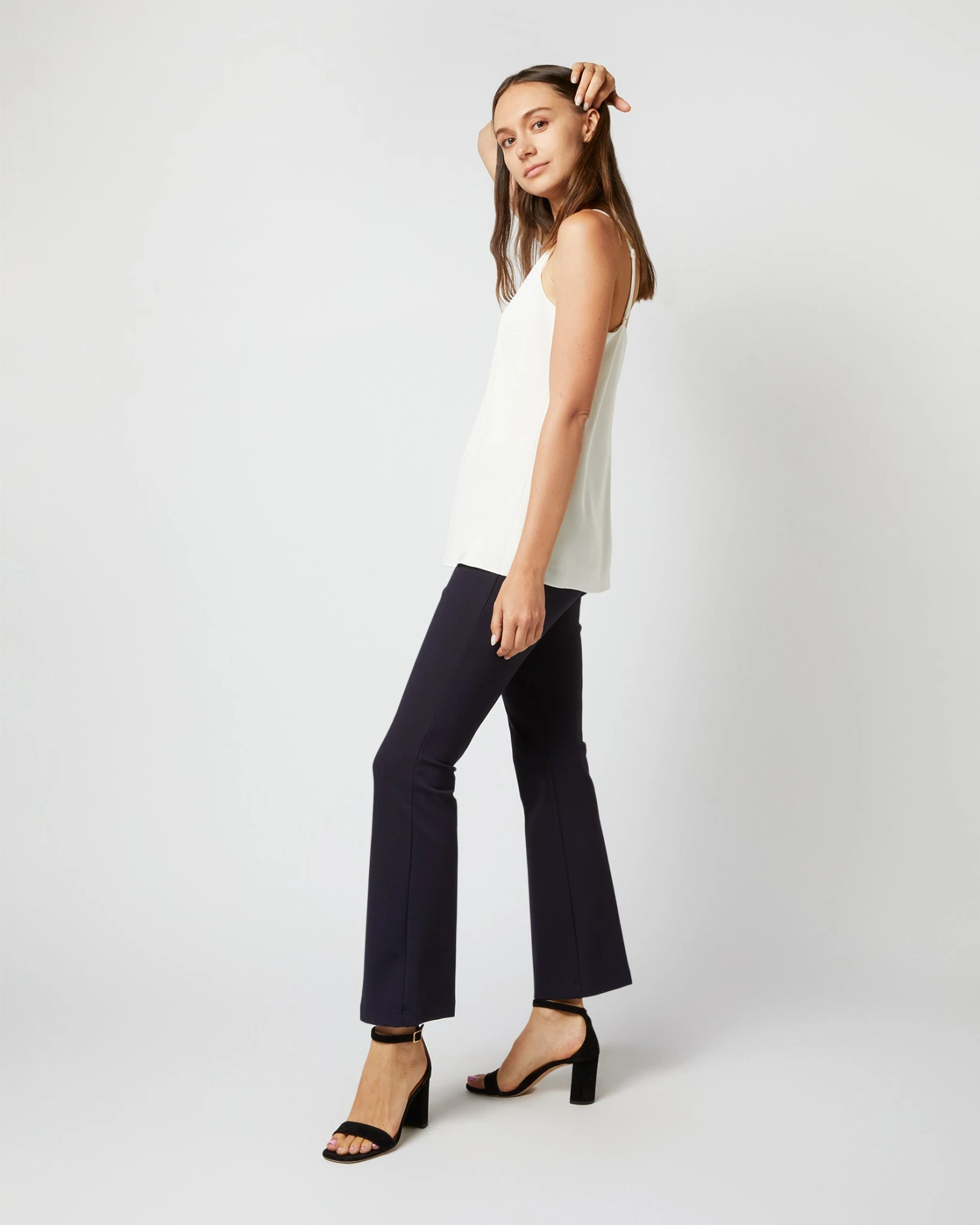 Camisole In Ivory Silk Crepe De Chine - Image 4