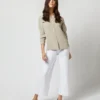 Hannah Blouse In Birch Silk Crepe De Chine