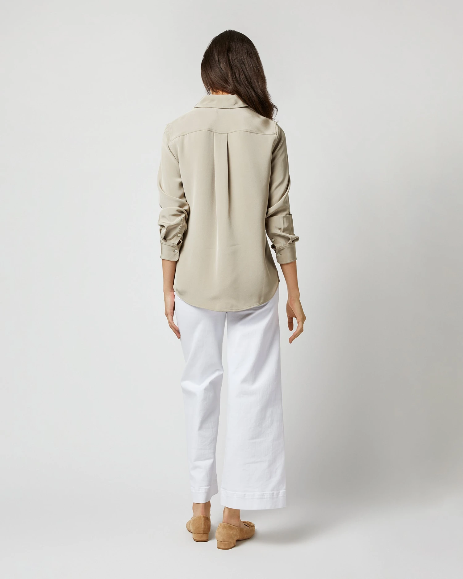 Hannah Blouse In Birch Silk Crepe De Chine - Image 4