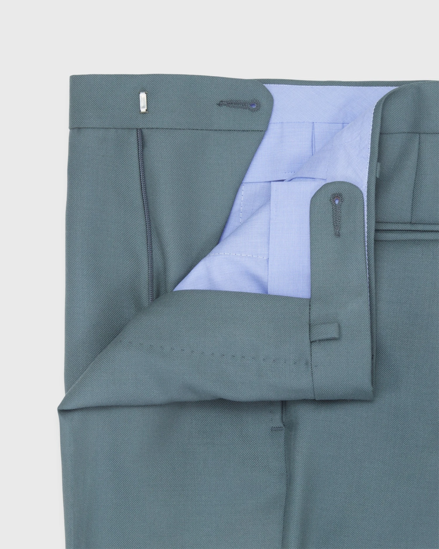 Dress Trouser In Sage Midweight Twill - Image 3