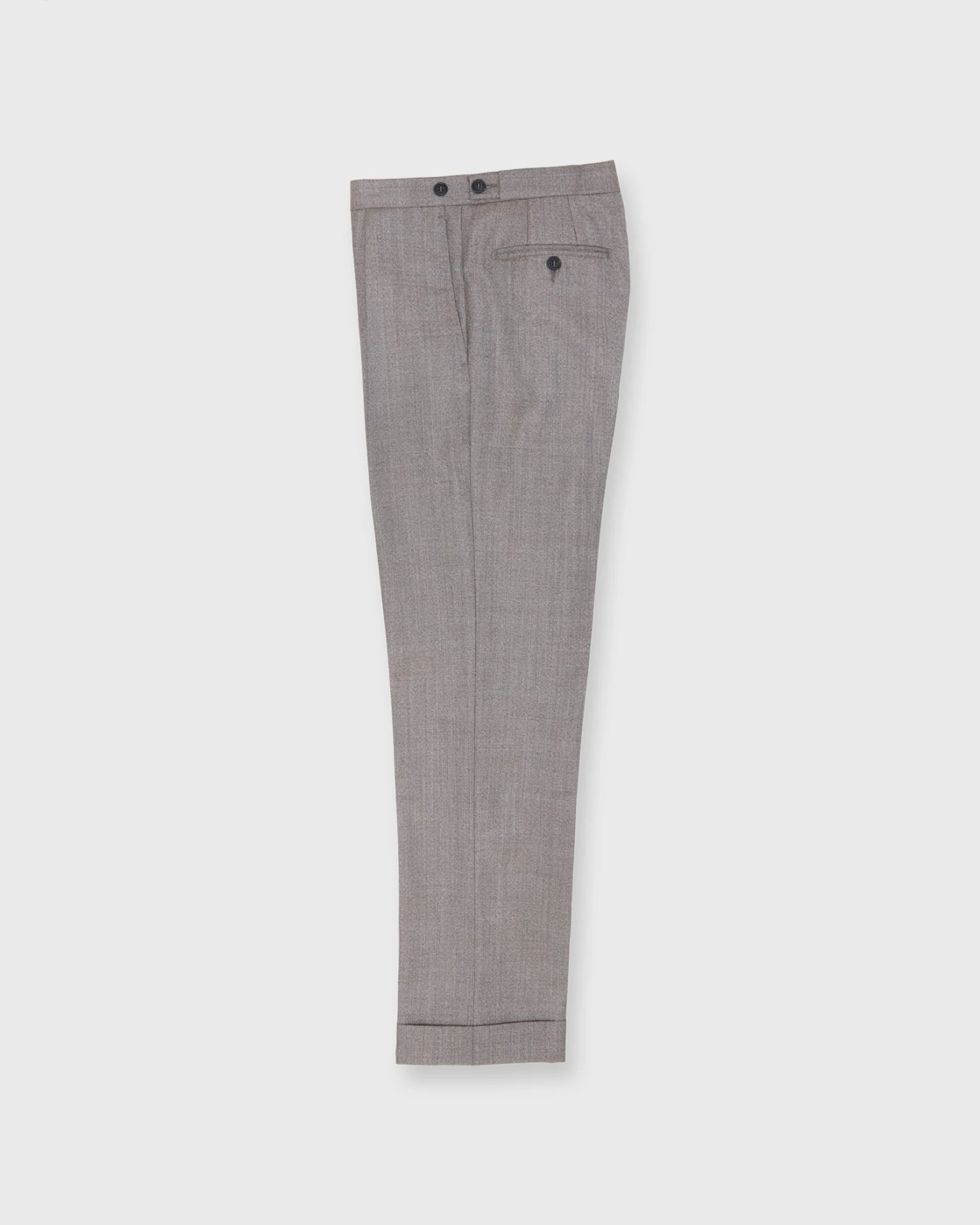 Pleated Dress Trouser In Brown Mix Sharkskin