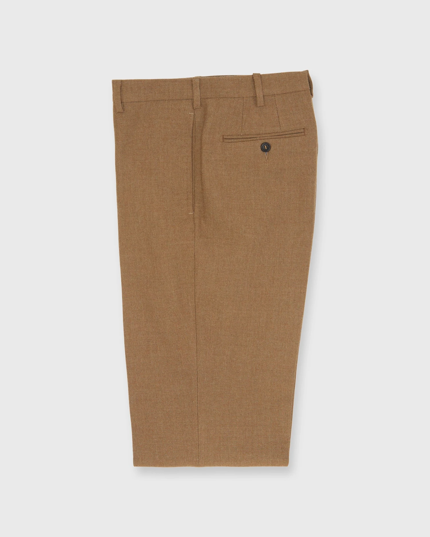 Dress Trouser In Tobacco Hopsack - Image 3