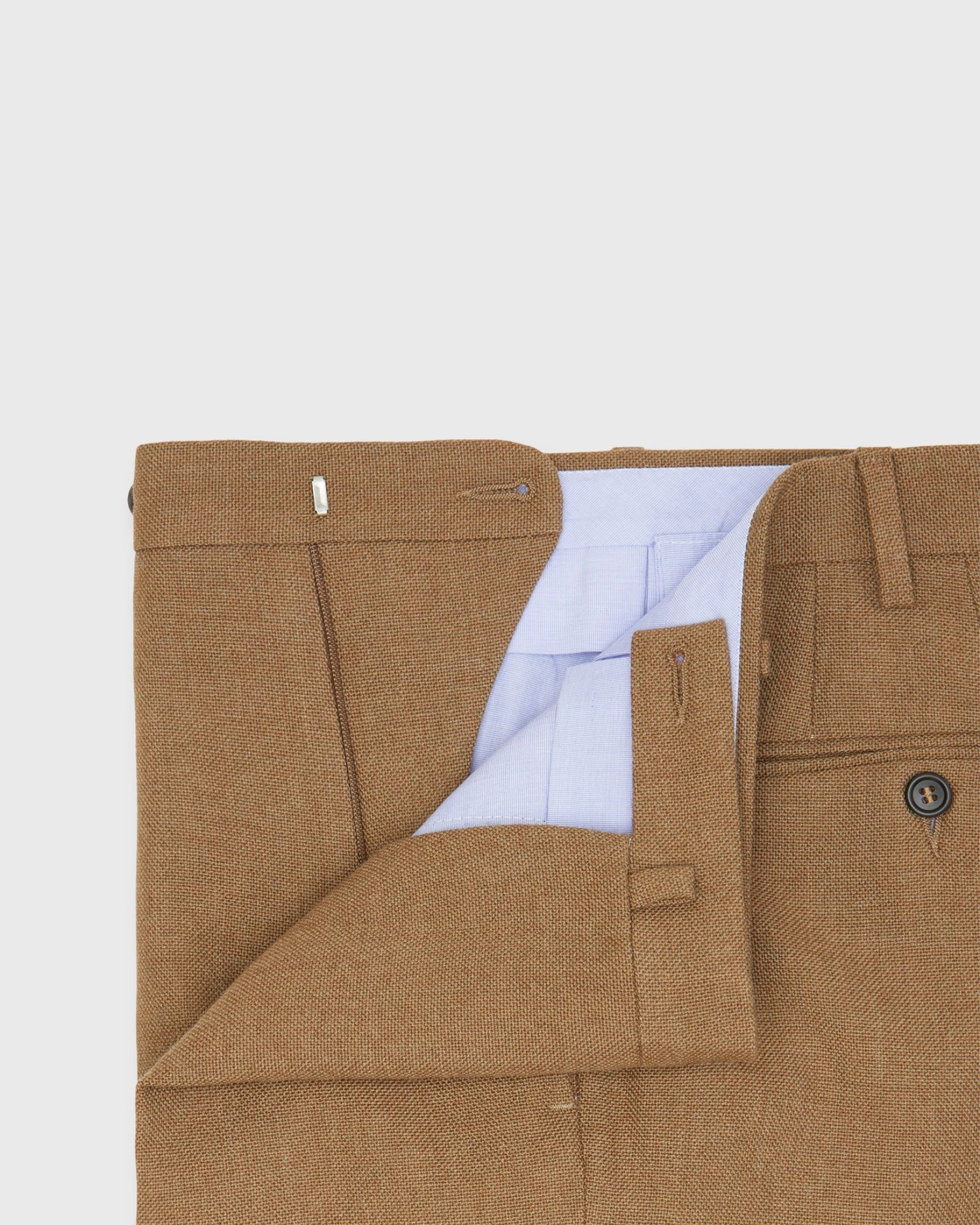 Dress Trouser In Tobacco Hopsack - Image 4