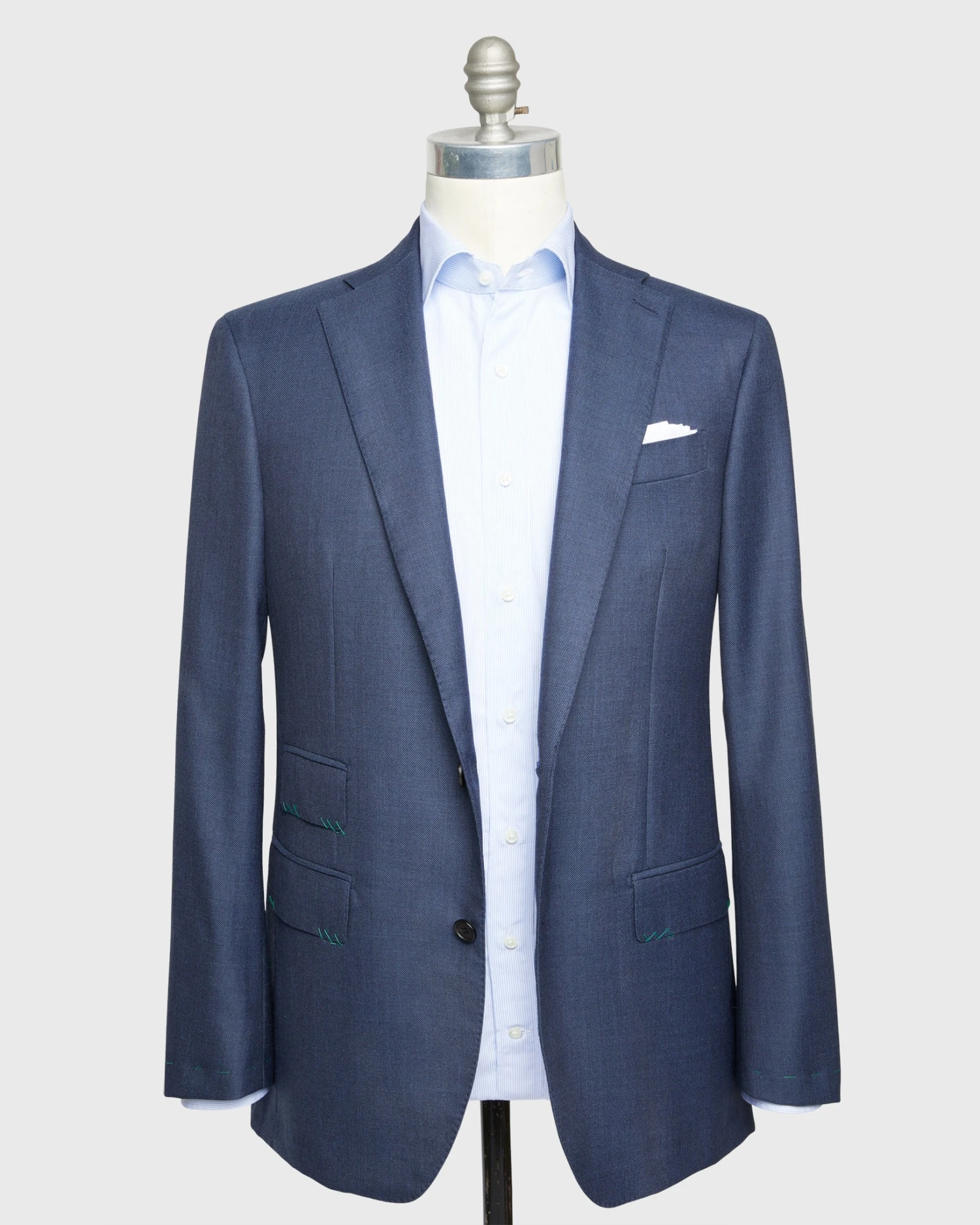 Kincaid No. 3 Suit In Blue Sharkskin - Image 3