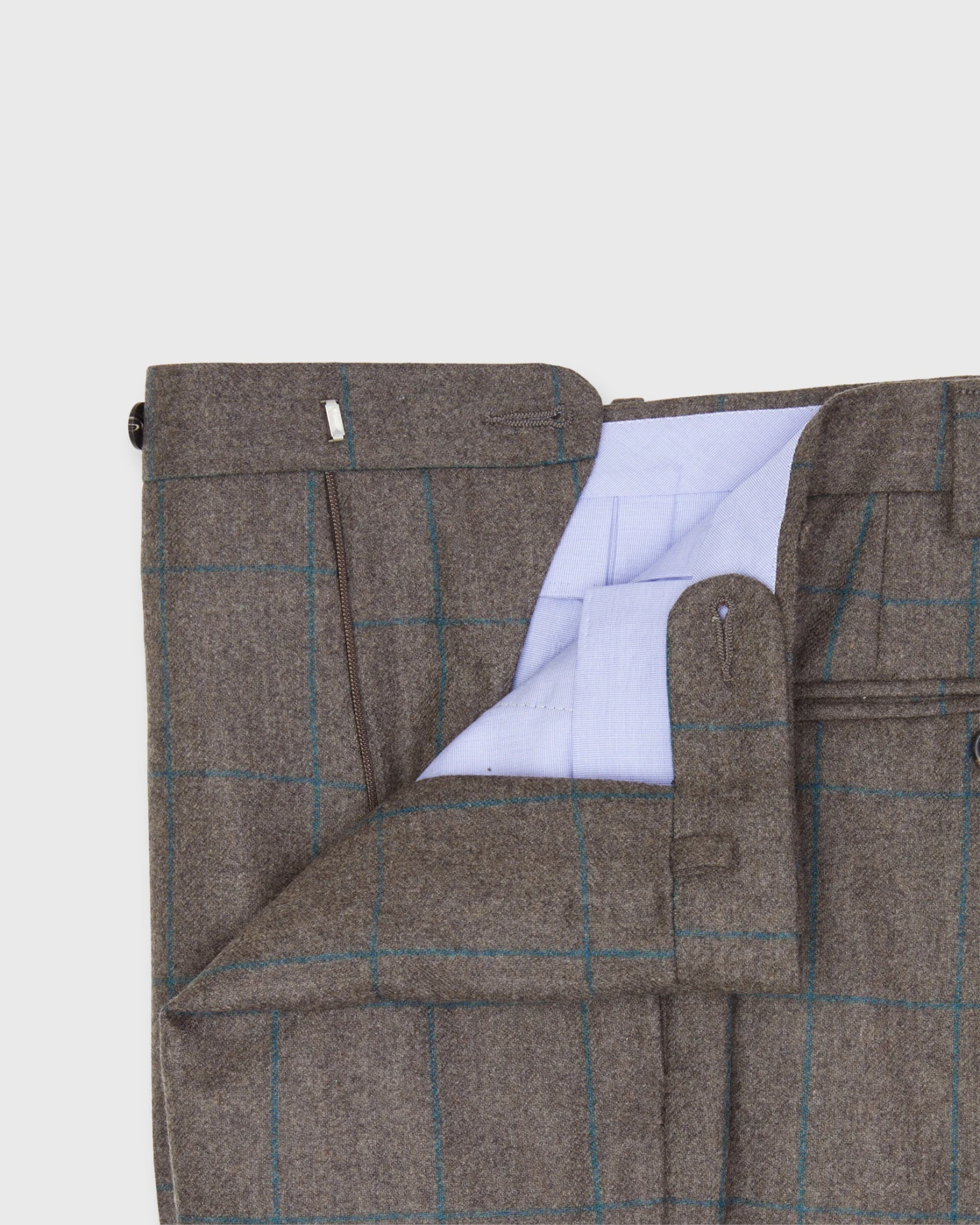 Virgil No. 3 Suit In Brown/Bluegrass Windowpane Flannel - Image 8