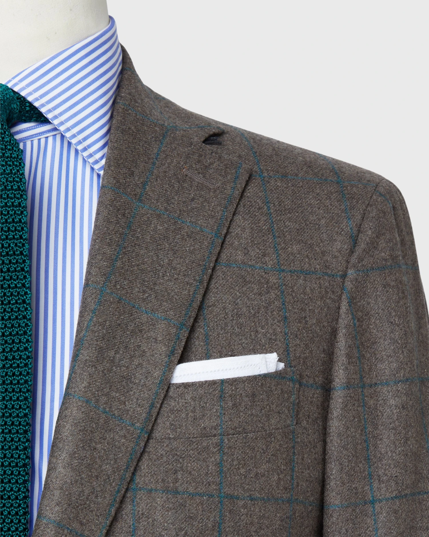 Virgil No. 3 Suit In Brown/Bluegrass Windowpane Flannel - Image 3