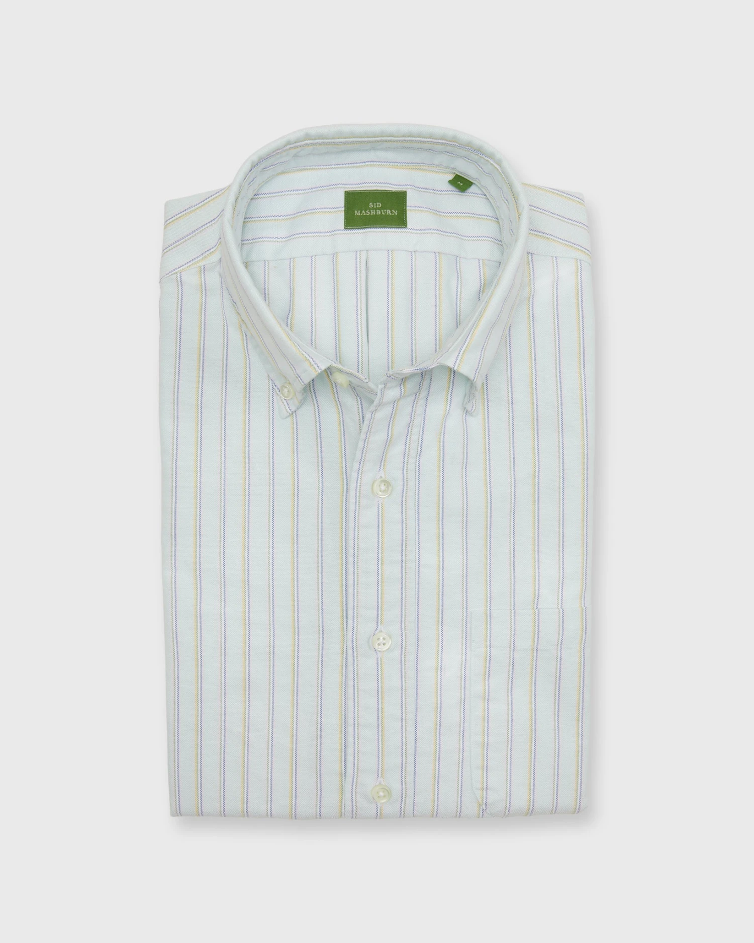 Button-Down Sport Shirt In Lovat Multi Stripe Oxford