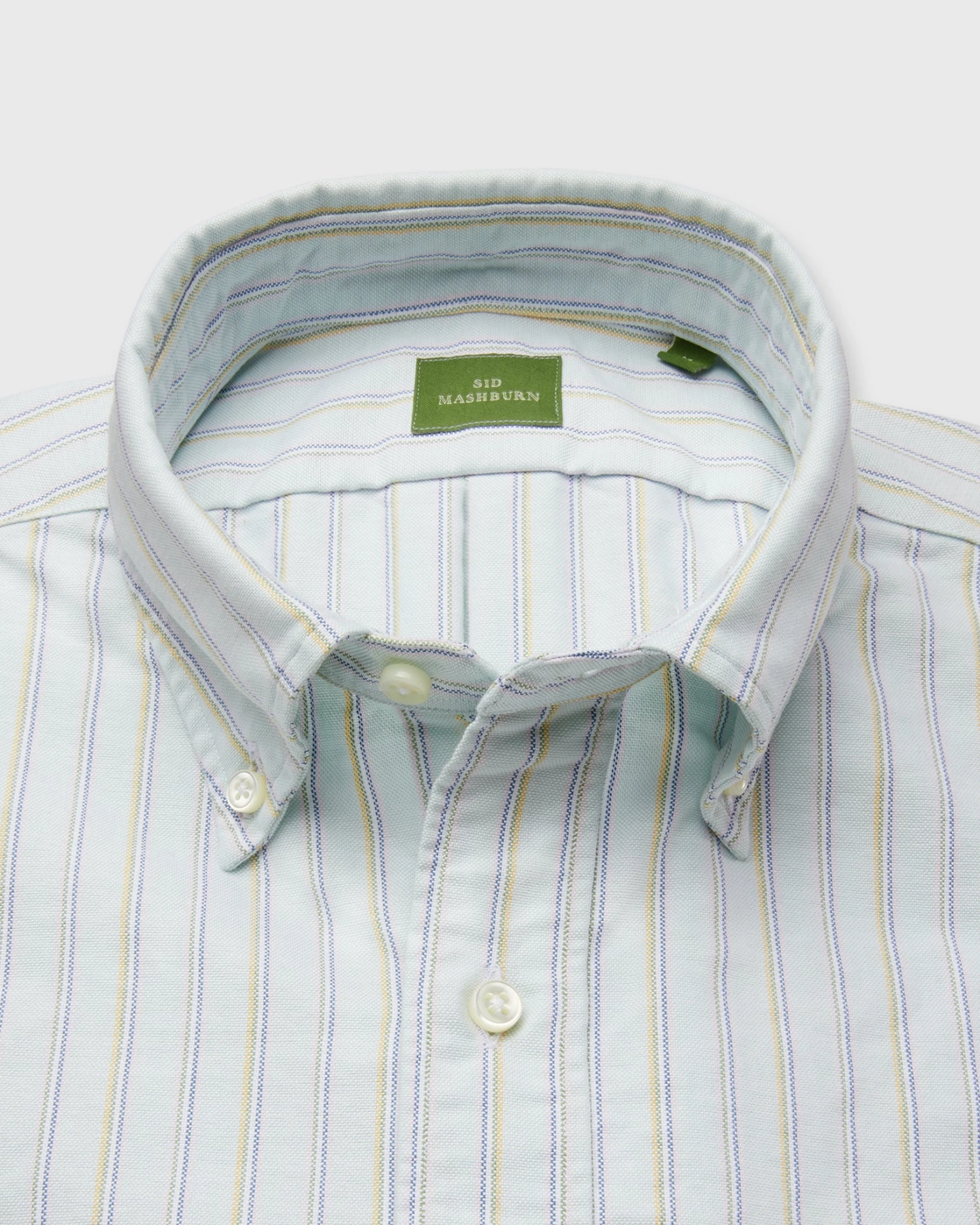 Button-Down Sport Shirt In Lovat Multi Stripe Oxford - Image 2