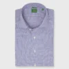 Slim-Fit Spread Collar Sport Shirt In Pink/Blue Small Check Poplin