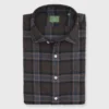 Spread Collar Sport Shirt In Olive/Berry/Scotch Plaid Flannel