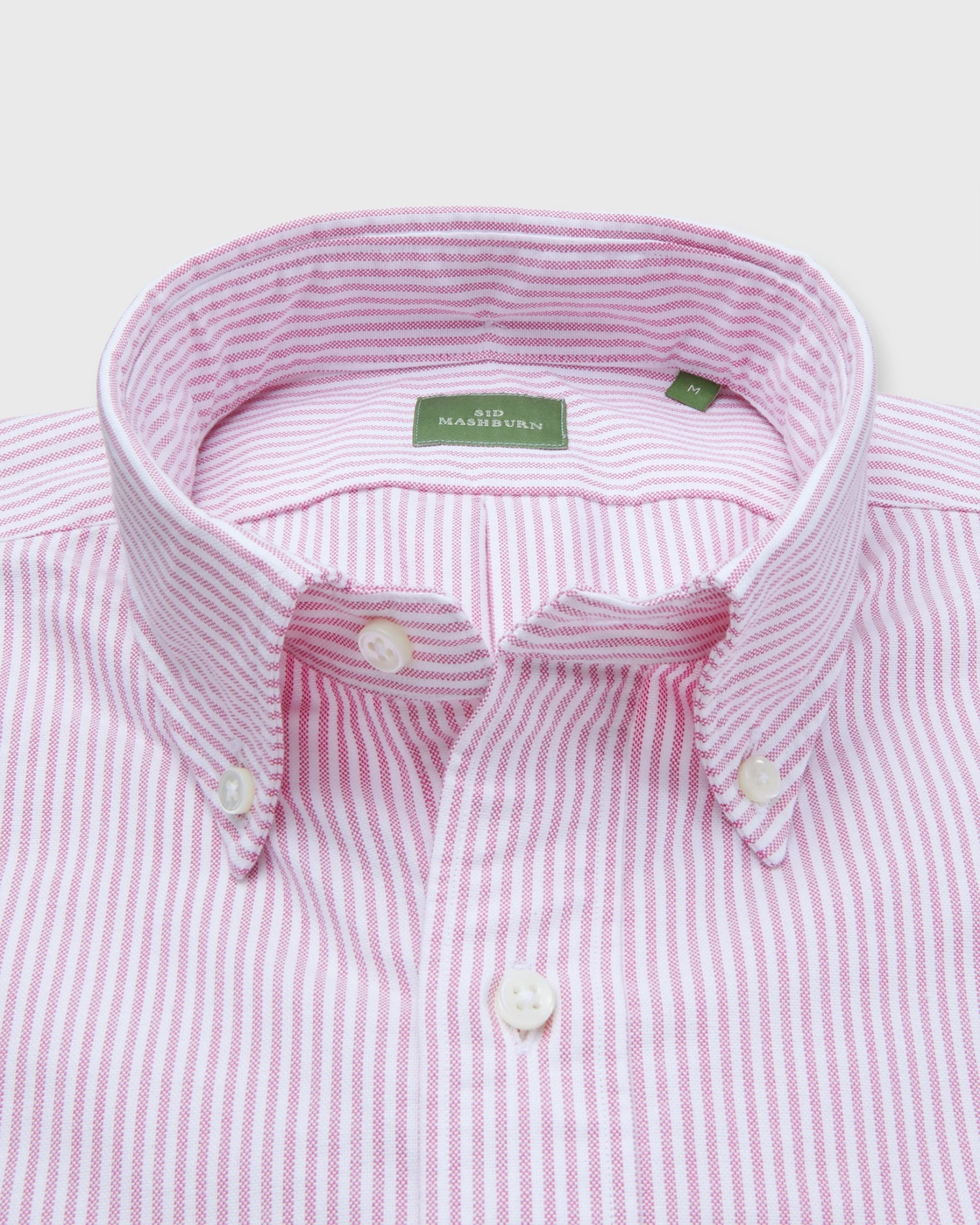 Button-Down Sport Shirt In Berry University Stripe Oxford - Image 2