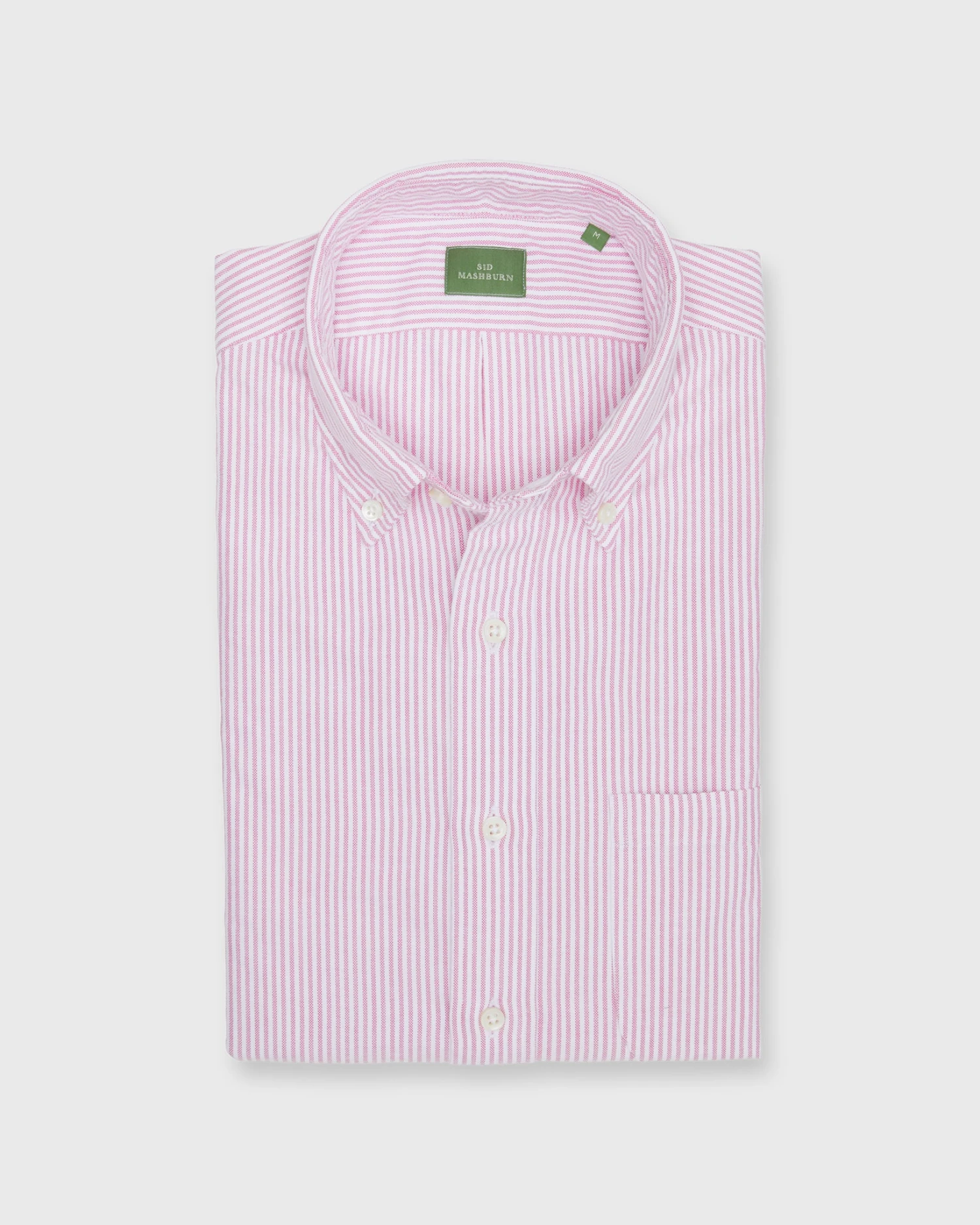 Button-Down Sport Shirt In Berry University Stripe Oxford