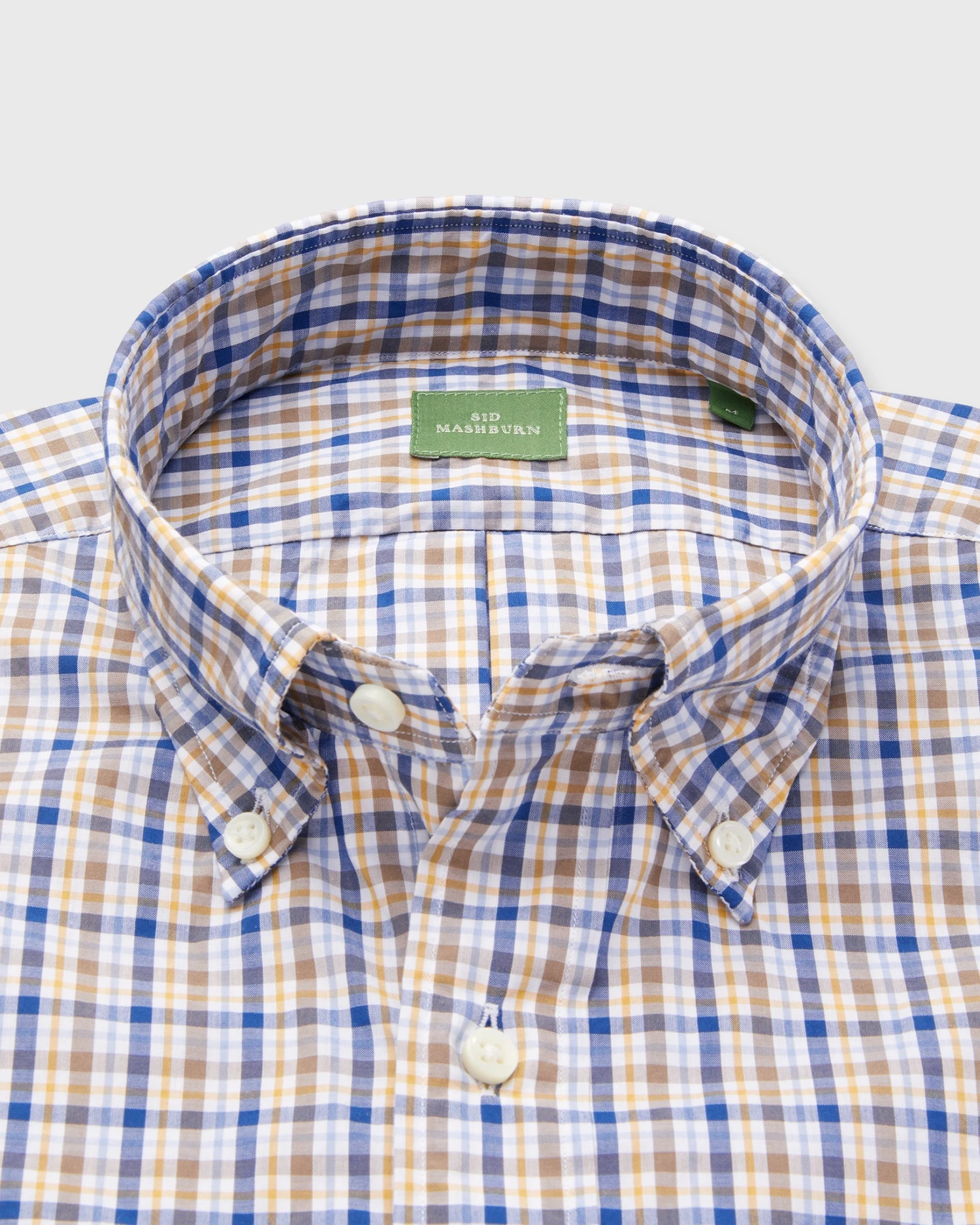 Button-Down Sport Shirt In Blue/Scotch Check Poplin - Image 2