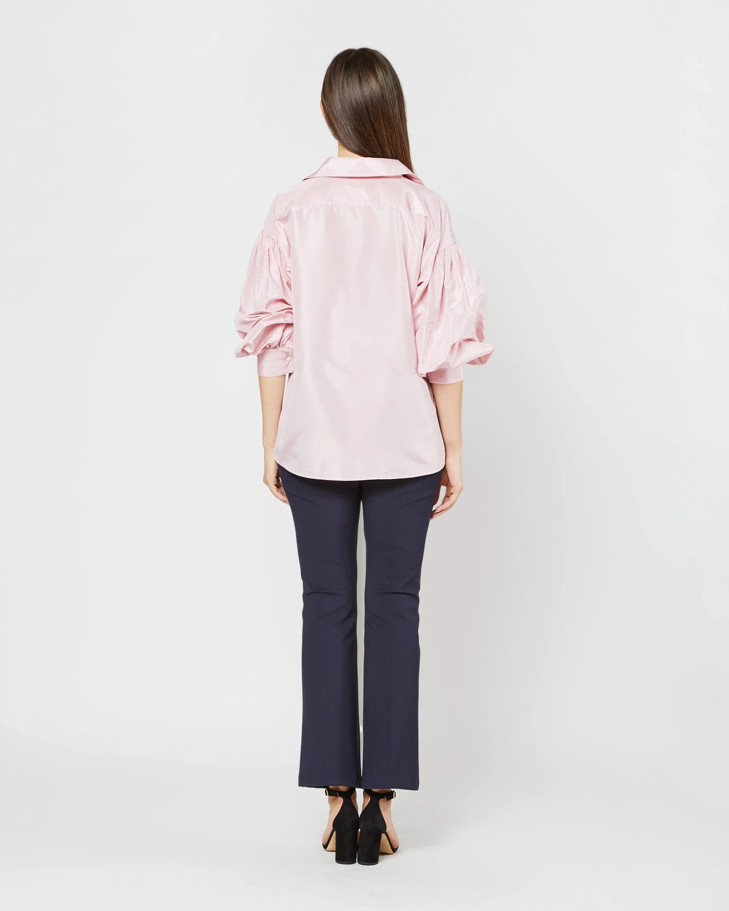 Iris Top In Light Pink Silk Taffeta - Image 6