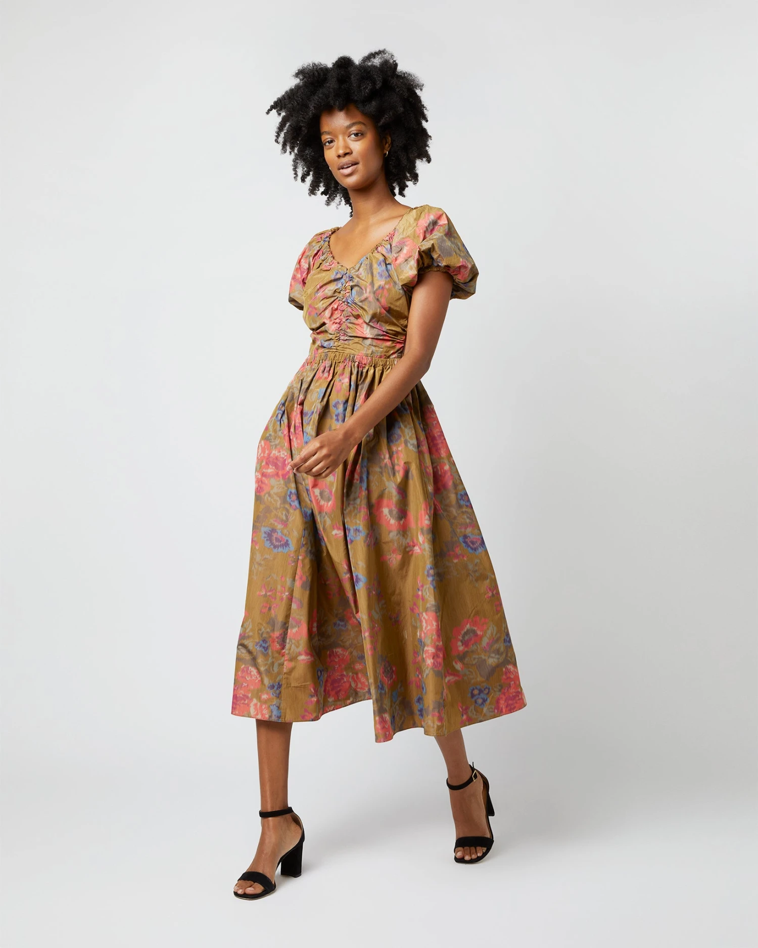ULLA JOHNSON Cecile Dress In Bamboo Bam - Image 3