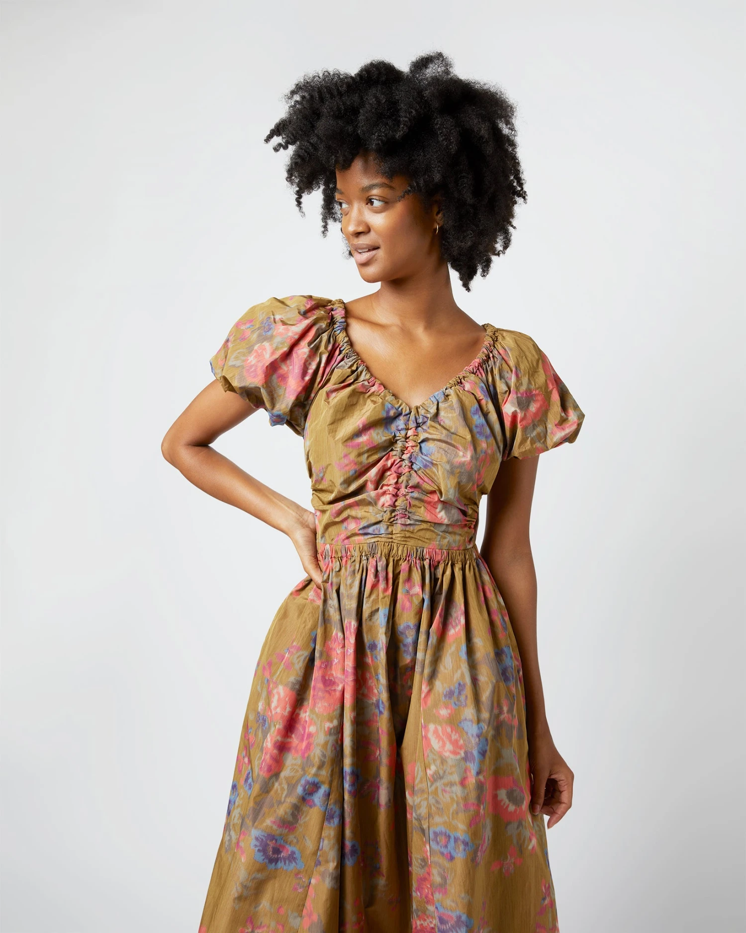 ULLA JOHNSON Cecile Dress In Bamboo Bam - Image 6