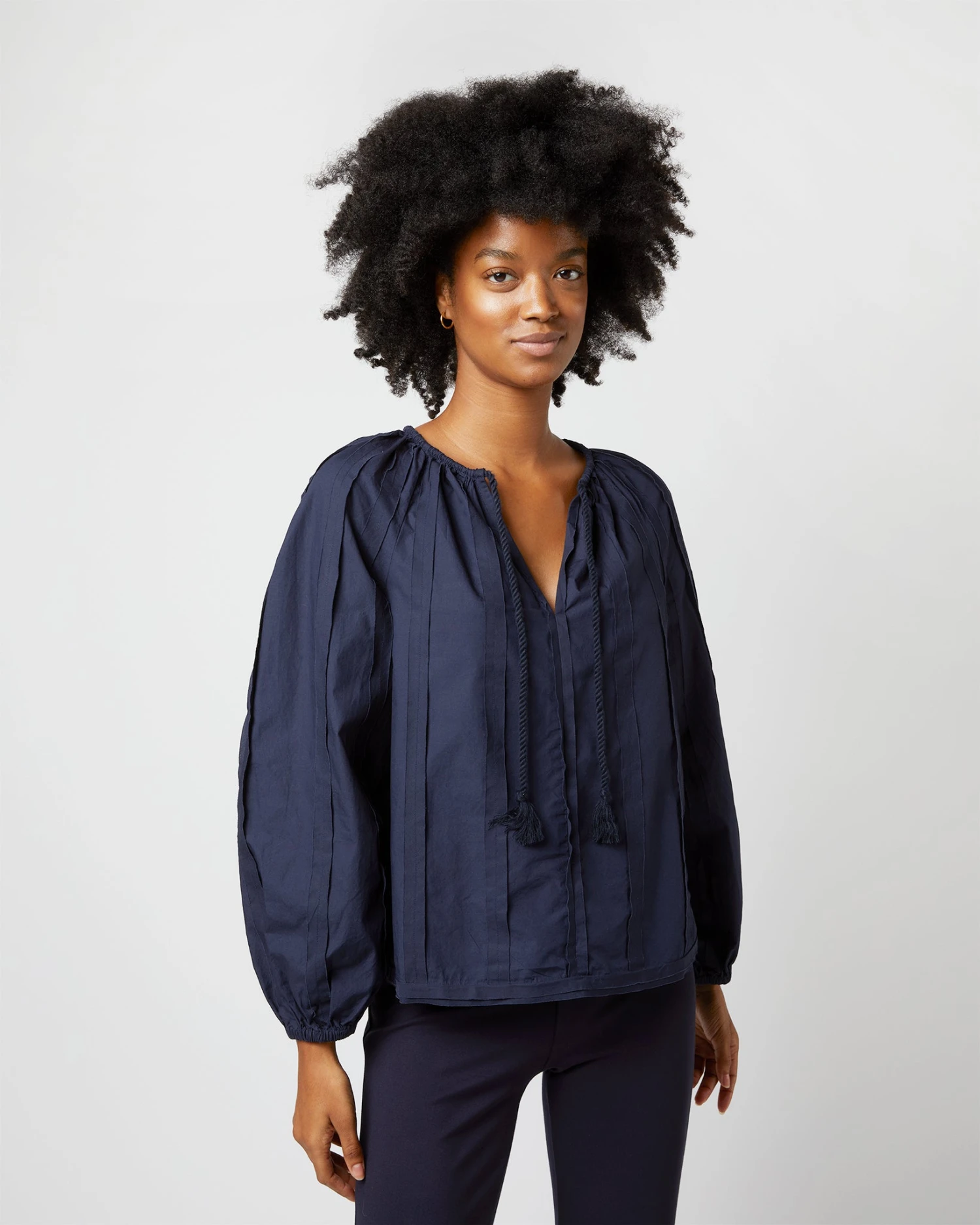 ULLA JOHNSON Juliette Blouse In Midnight - Image 3