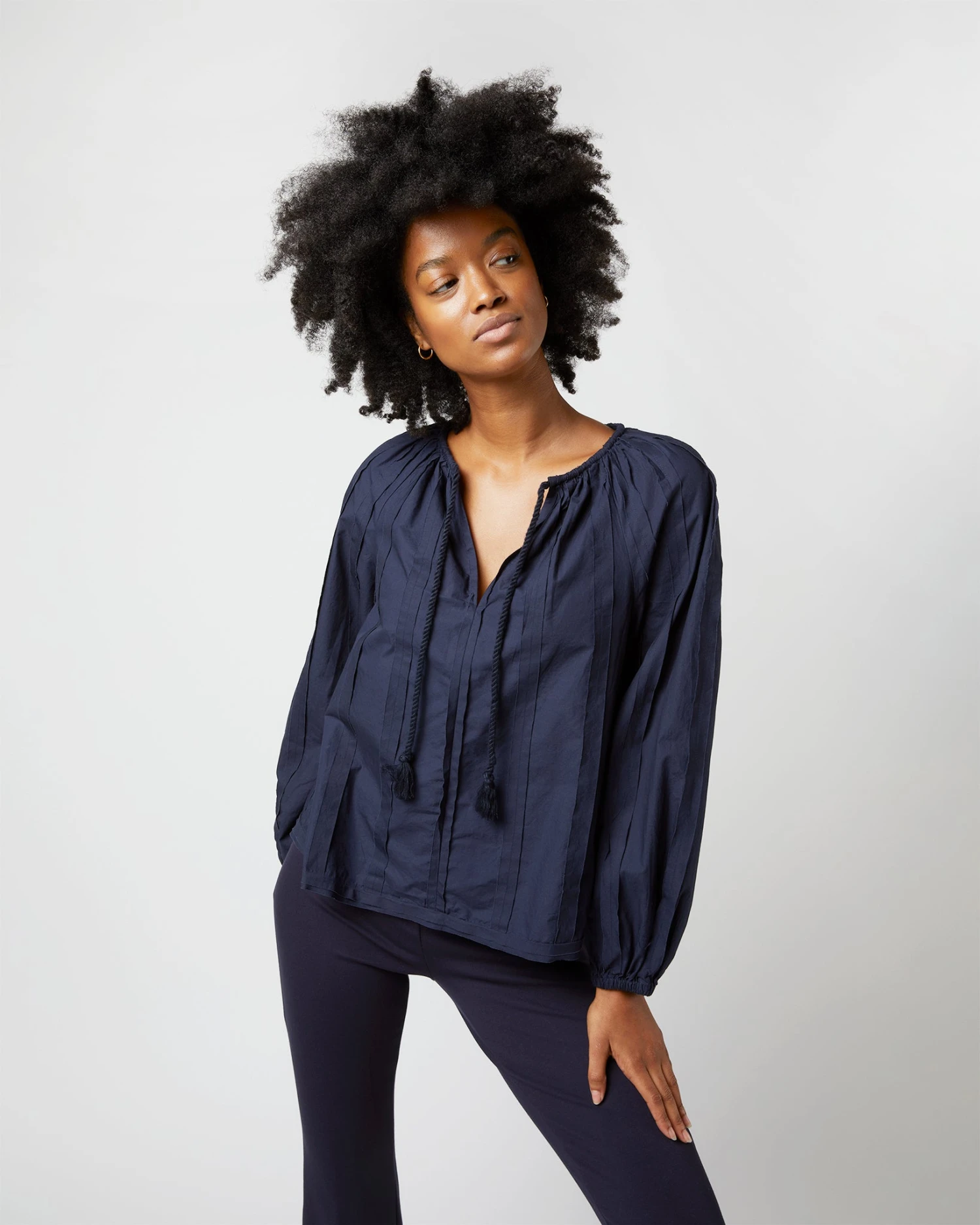 ULLA JOHNSON Juliette Blouse In Midnight - Image 6