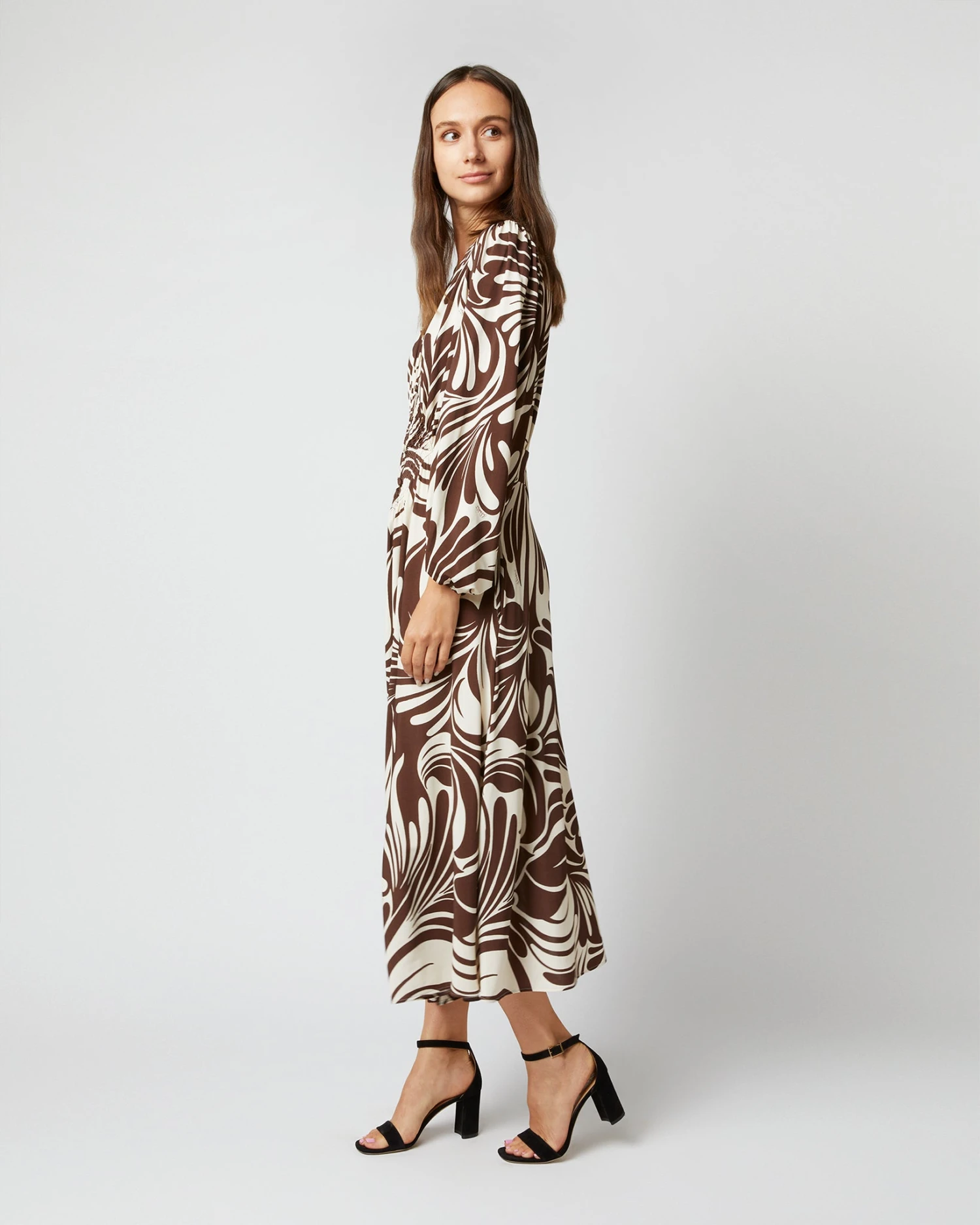 Camerino Dress In Watermarble Jersey - Image 3
